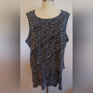 CJ Banks 3X Ruffled Sequin Tank Sparkle